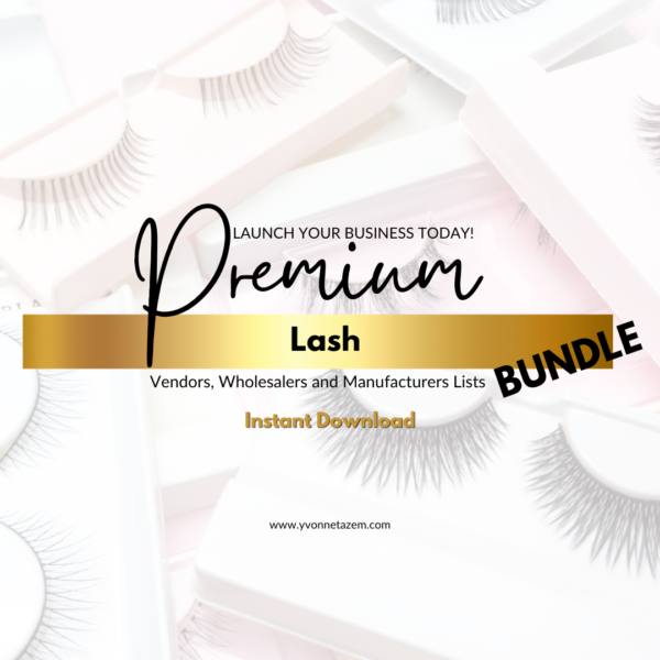 Premium Lash Vendor List Bundle