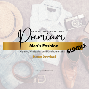 Premium Men's Fashion Vendor List Bundle