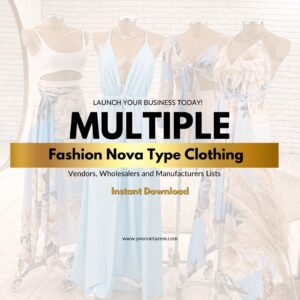 Multiple Fashion Nova Type Clothing Vendor Lists