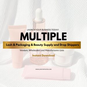 Multiple Lash Packaging and Beauty Supply and Drop Shipping Vendor Lists