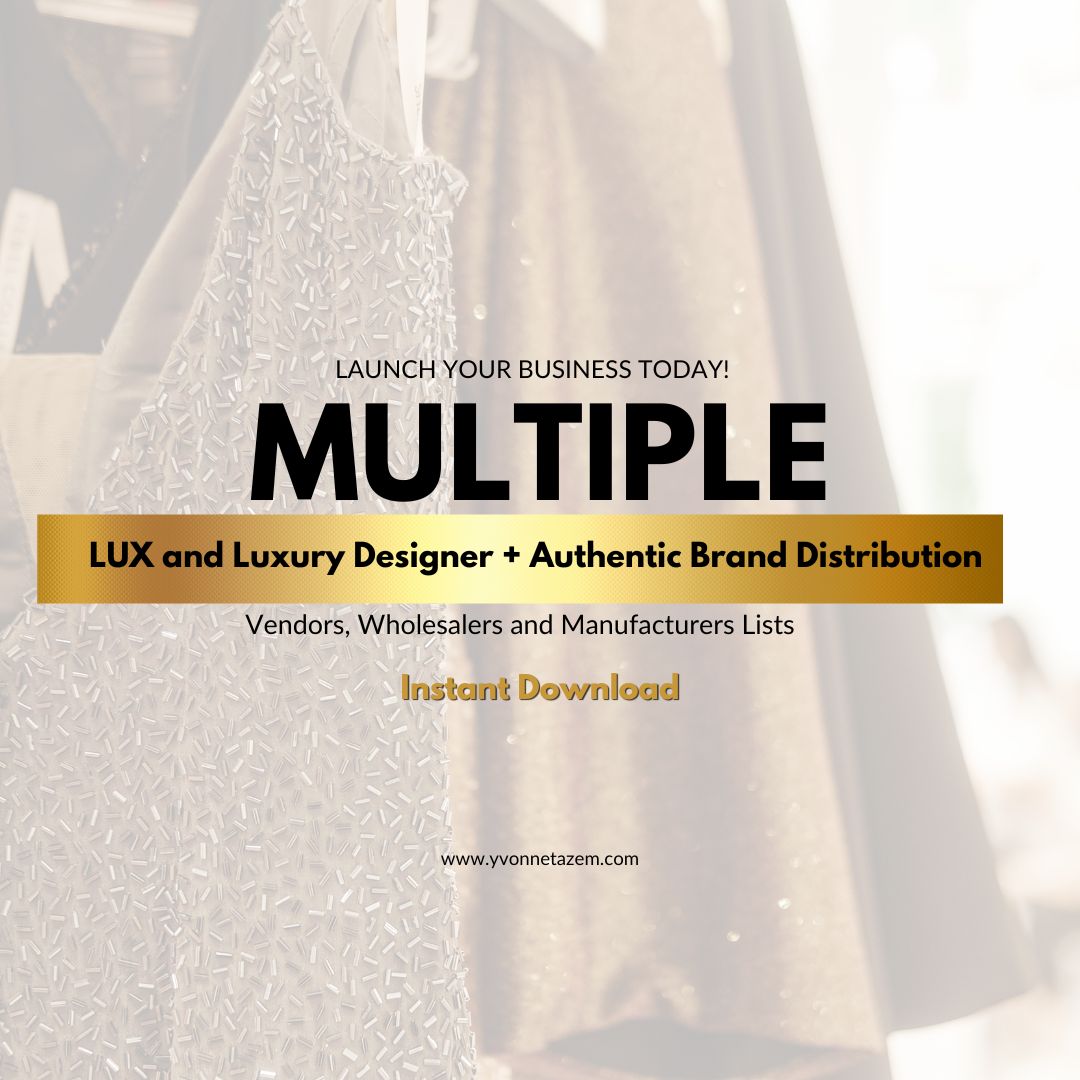 LUX and Luxury Designer + Authentic Brand Distribution Wholesale